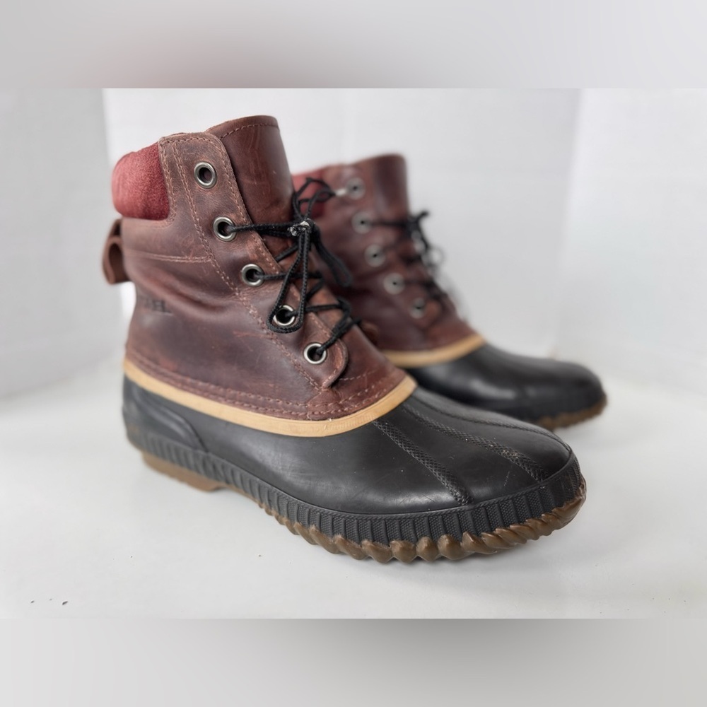 Sorel Cheyanne Winter Snow Duck Rain Rubber Leather Boots Shoes Men’s Size 10